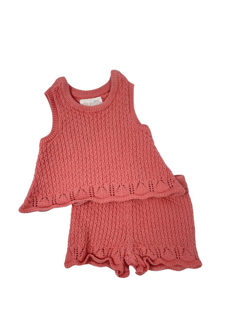 Little Planet Organic by Carter's 2pc Knit Set Coral 3M